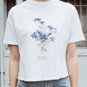 Brandy Melville Forget Me Not Floral Tee